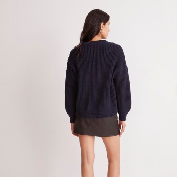 Madewell Navy Shirttail Cardigan Sweater - Picture 4 of 4